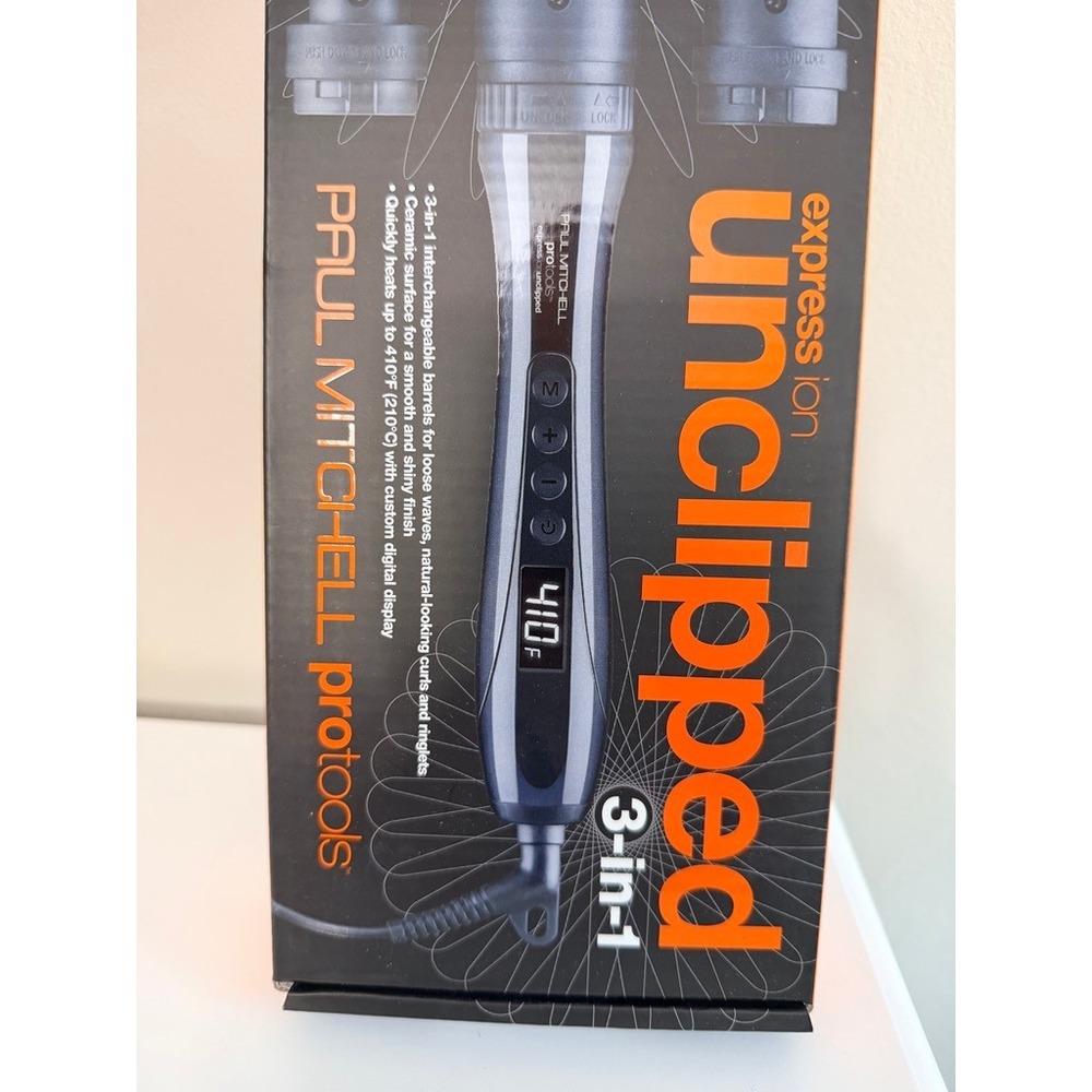 Paul Mitchell Pro Tools 3-in-1 Curling Iron Wand Black Ceramic NWT - Picture 2 of 6